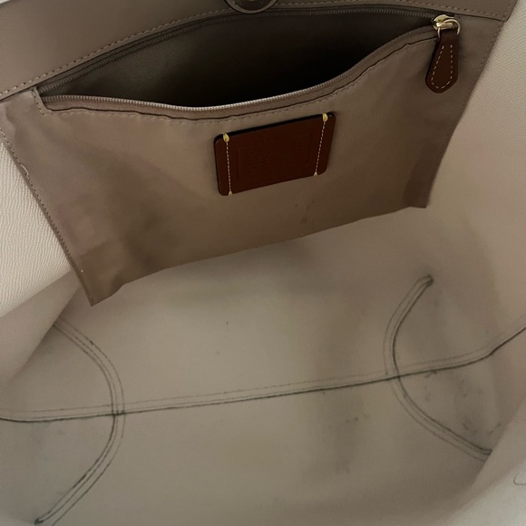 Coach white signature canvas tote bag. - Picture 3 of 4